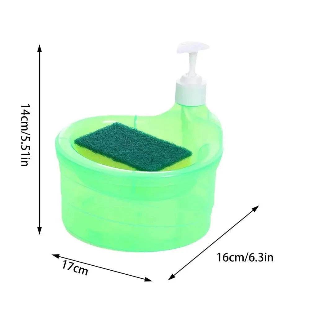 2-in-1 Dish Soap Dispenser with Sponge Holder - Nic's Electronics