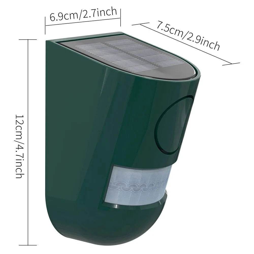 Solar Motion Sensor Alarm with 110db Siren & Strobe Light - Nic's Electronics