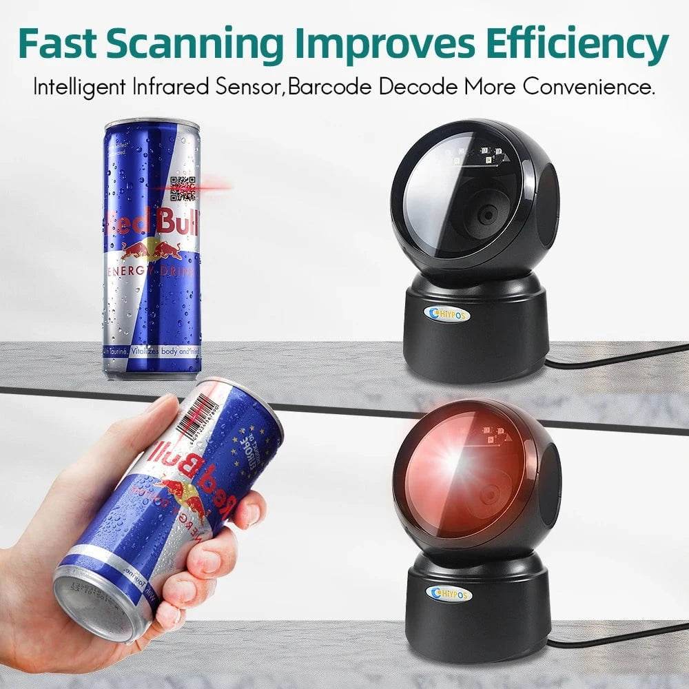 High-Speed Desktop Barcode Scanner | USB Omnidirectional - Nic's Electronics