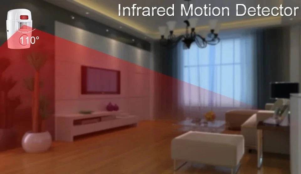 Wireless PIR Motion Sensor Alarm with 105dB Siren - Nic's Electronics