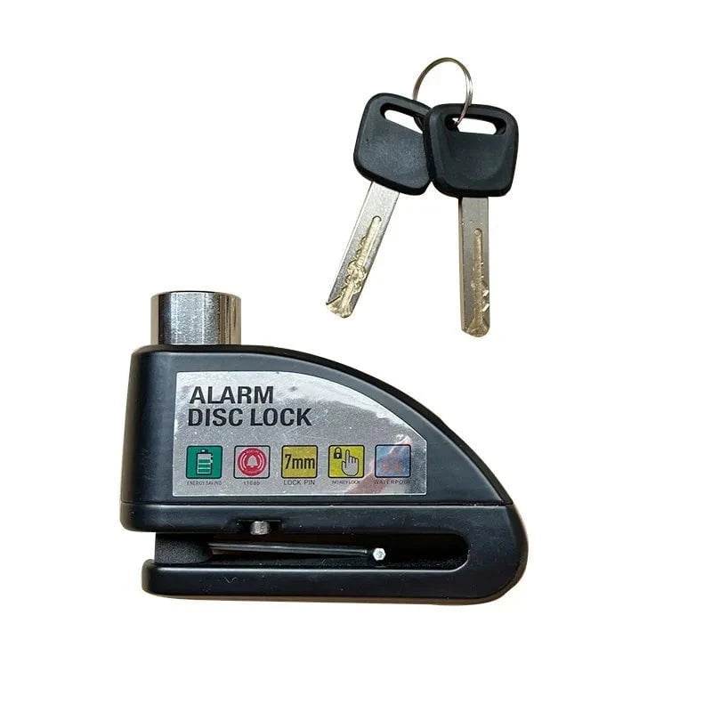 Motorcycle Alarm Disc Brake Lock with Bag & Reminder Rope - Nic's Electronics