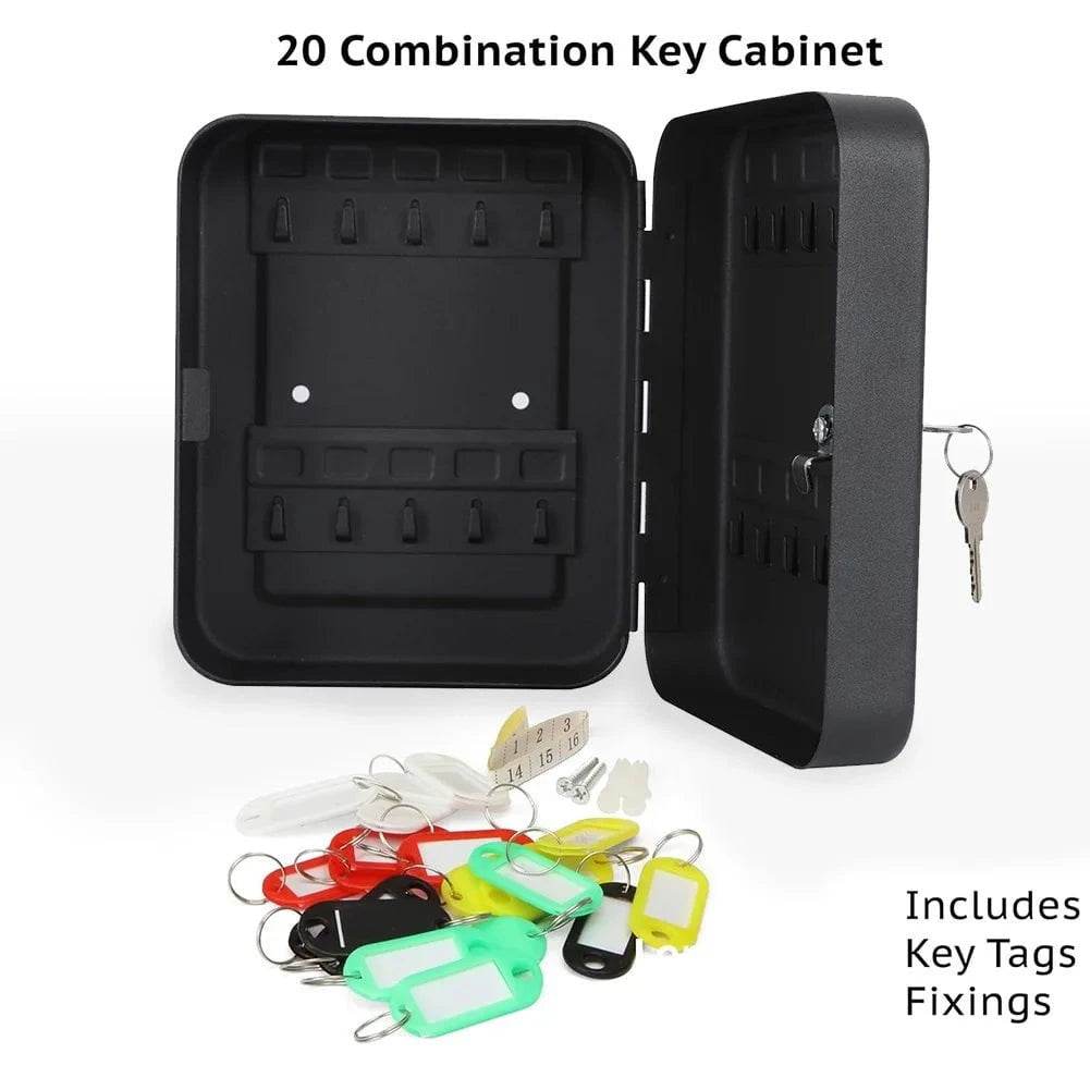 Key Storage Lock Box with 20 Hooks & Combination Lock - Nic's Electronics