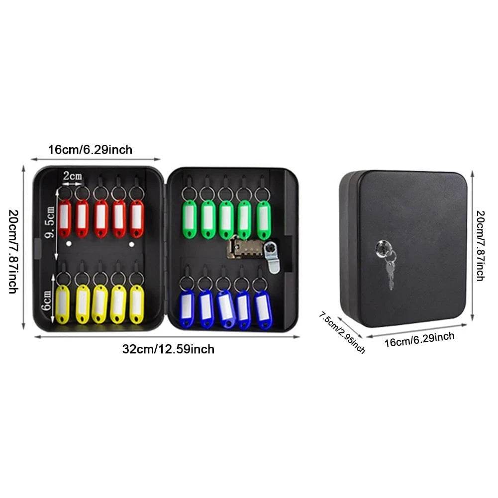 Key Storage Lock Box with 20 Hooks & Combination Lock - Nic's Electronics