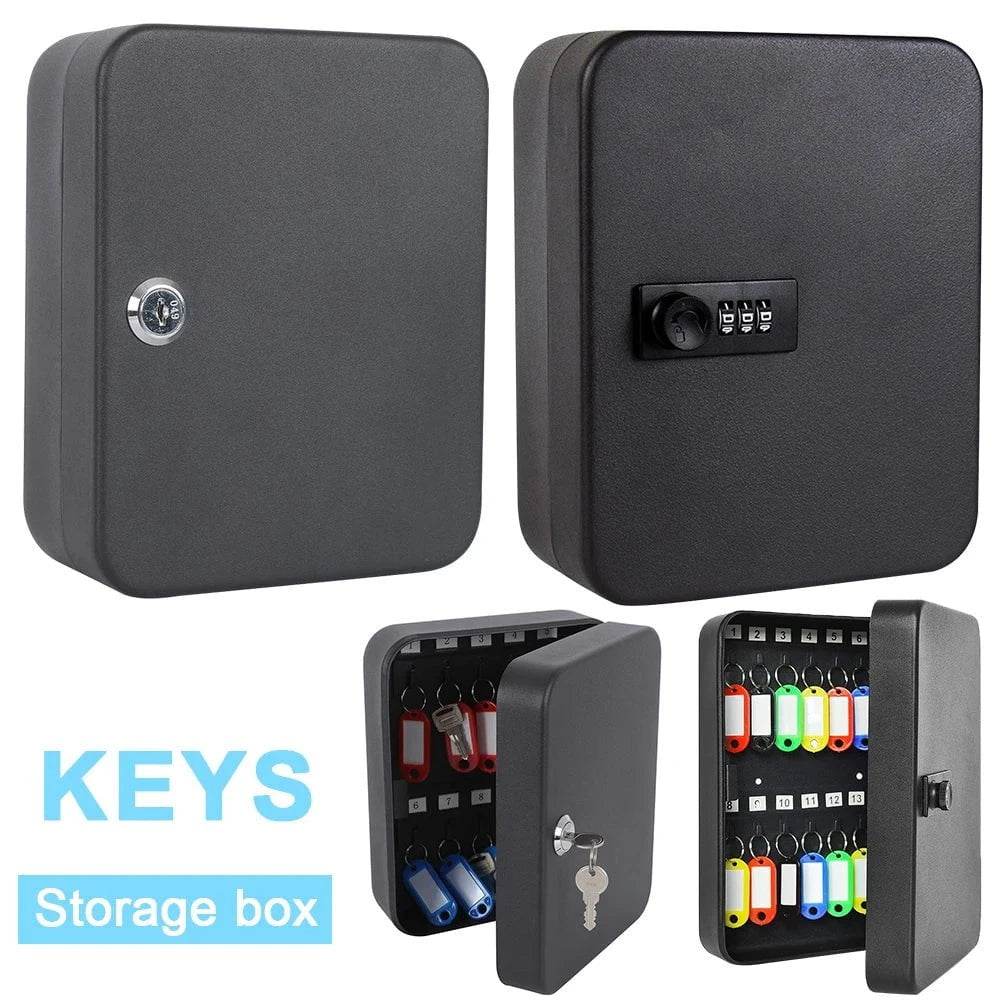 Key Storage Lock Box with 20 Hooks & Combination Lock - Nic's Electronics