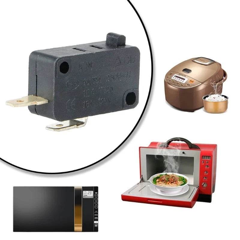 16A 250V 2-Pin Micro Switch for Microwave & Washing Machine - Nic's Electronics
