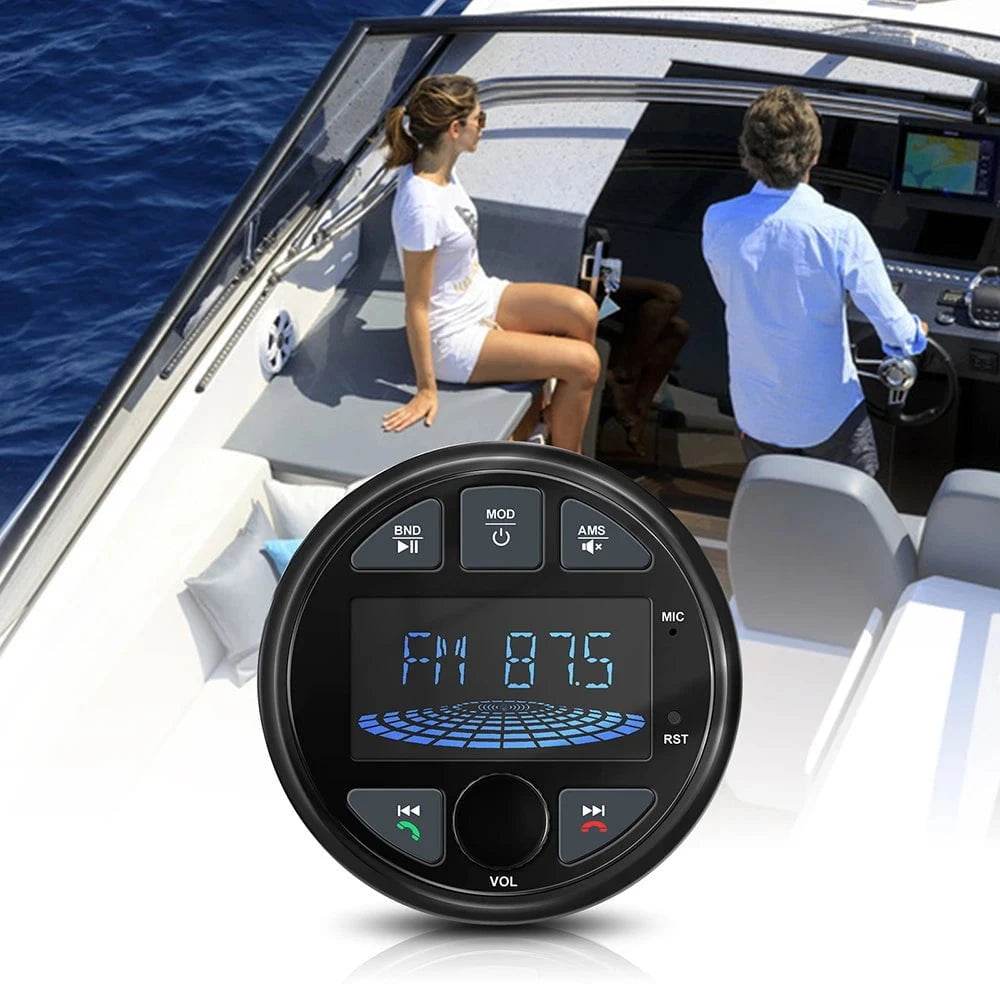 2025 Marine Boat Radio Stereo – AM/FM, Bluetooth, MP3/MP4, AUX for ATV/UTV - Nic's Electronics