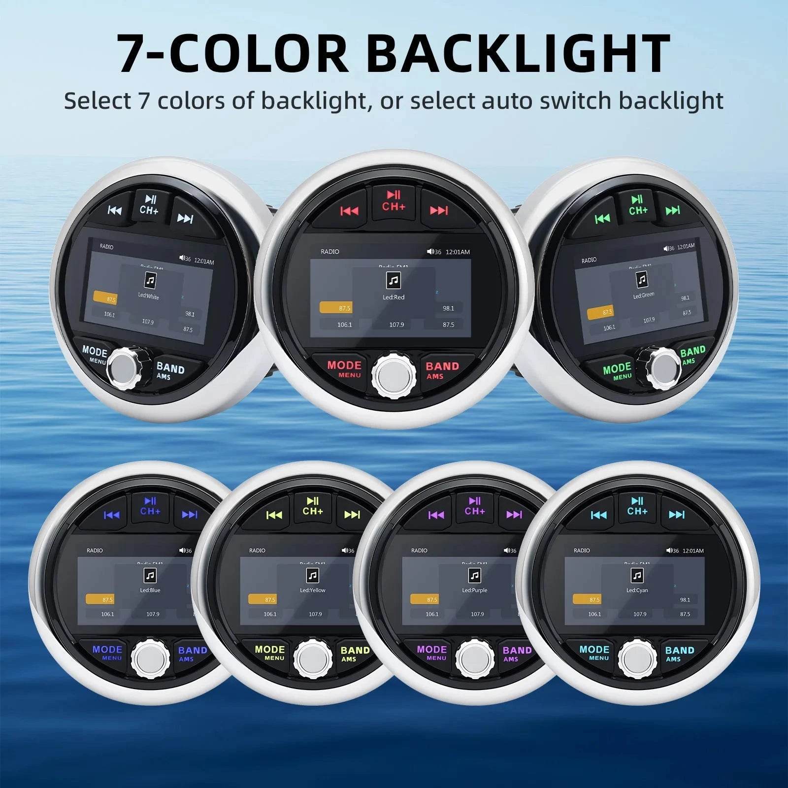 Marine Bluetooth MP5 Stereo – FM/AM Radio with USB & AUX for Boat/ATV/UTV - Nic's Electronics