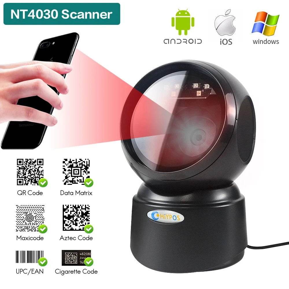 High-Speed Desktop Barcode Scanner | USB Omnidirectional - Nic's Electronics