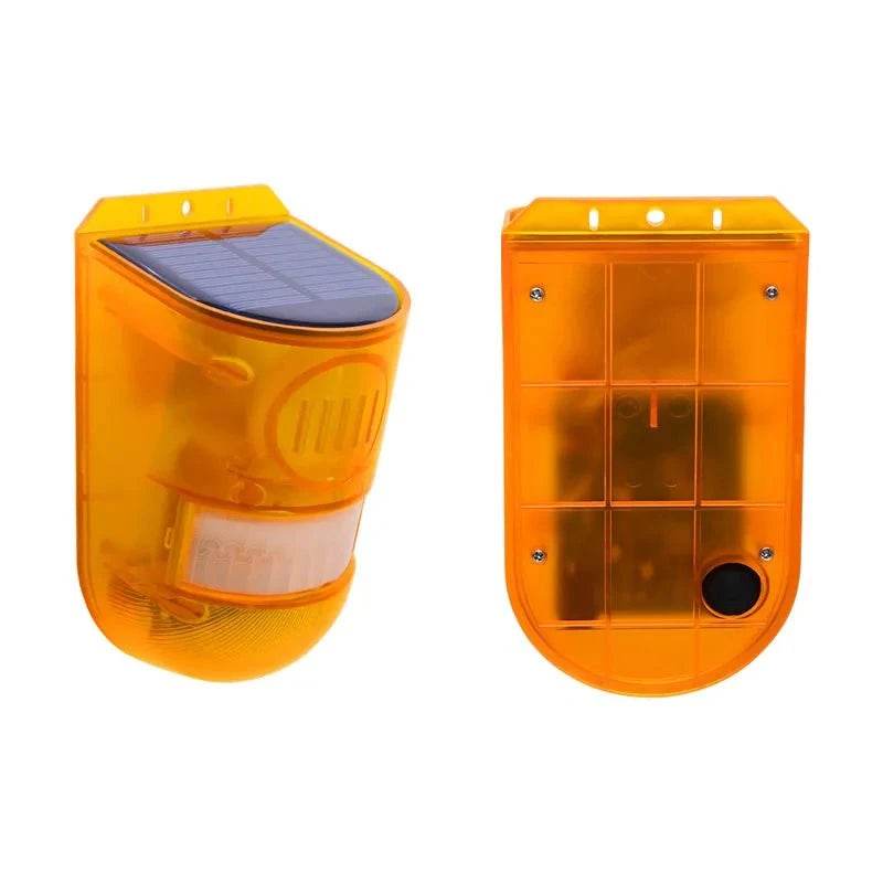 Solar Motion Sensor Alarm with 110db Siren & Strobe Light - Nic's Electronics