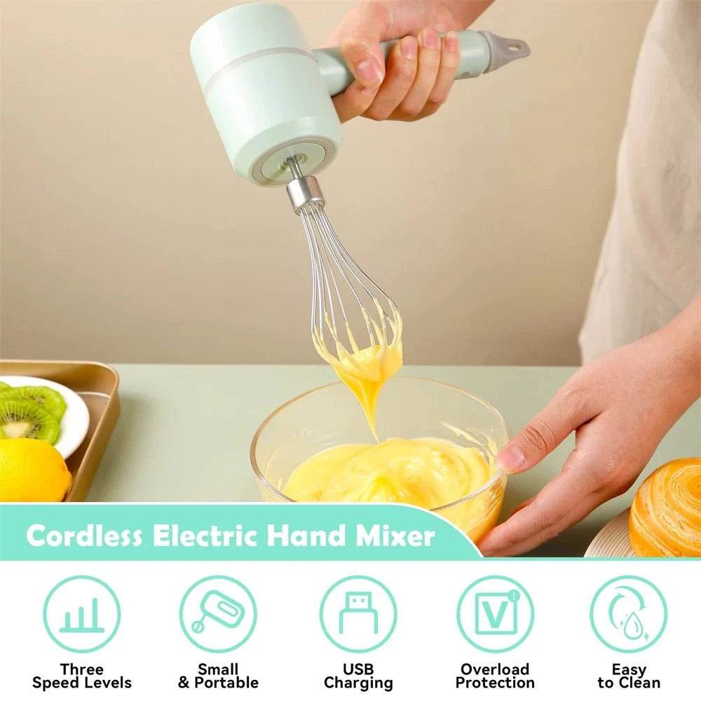 Portable Hand Mixer Set with Blender, Frother & Beater - Nic's Electronics