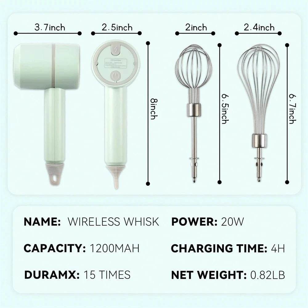 Portable Hand Mixer Set with Blender, Frother & Beater - Nic's Electronics