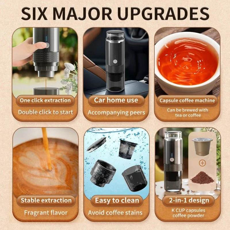 Portable Coffee Machine for Capsule & Ground Coffee - Nic's Electronics