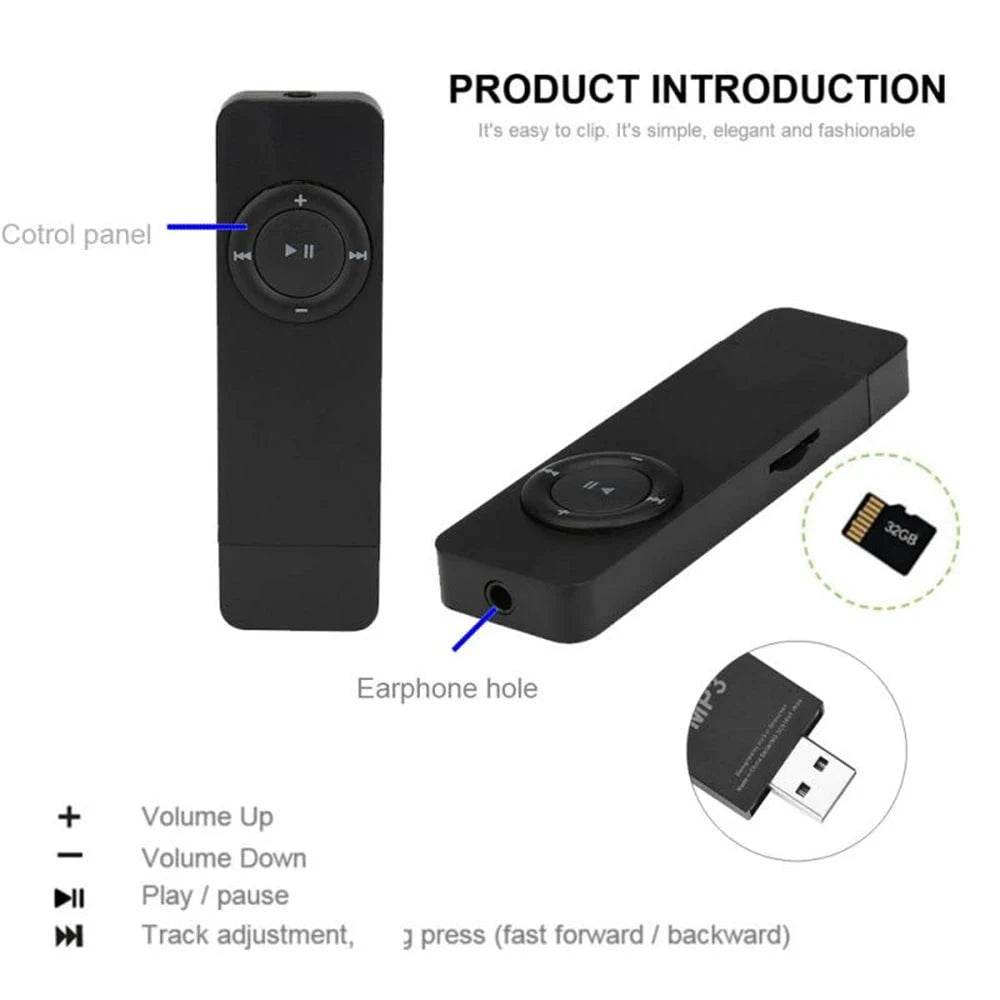 Portable Mini USB MP3 Player – Lossless Sound for Running & Walking - Nic's Electronics