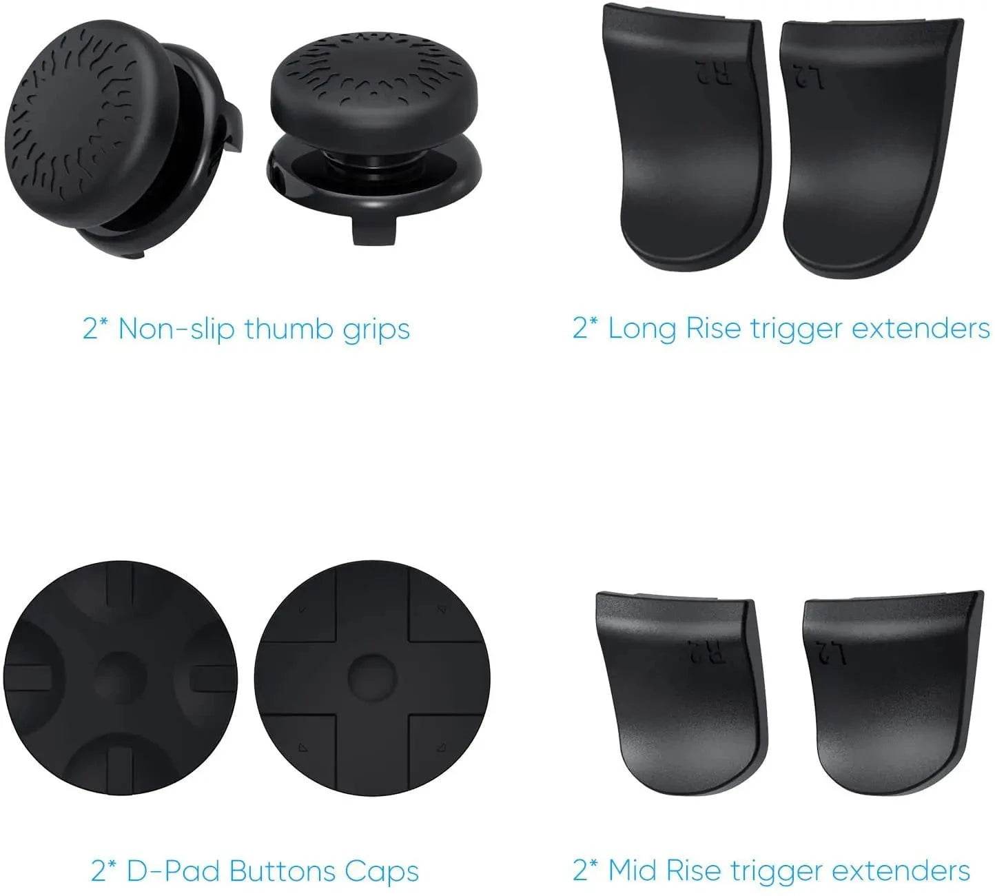 PS5 Accessory Kit – Thumb Grips, Trigger Extenders & D-Pad for DualSense - Nic's Electronics