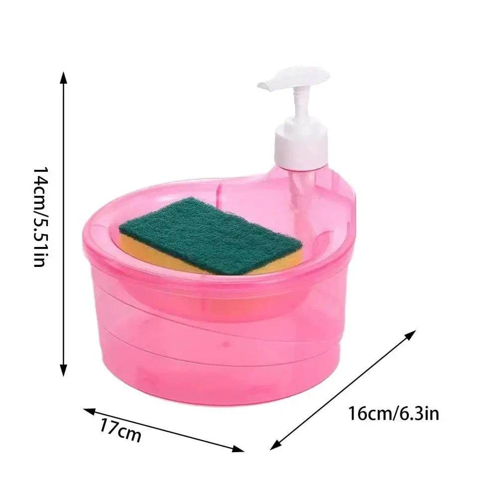 2-in-1 Dish Soap Dispenser with Sponge Holder - Nic's Electronics