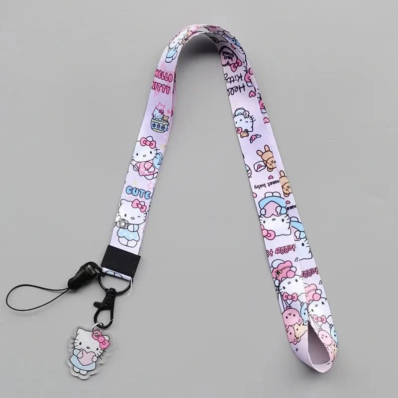 Nic's Electronics saniro characters03 / >40cm Cute Sanrio Characters Cosplay Accessories Cartoon Neck Strap Lanyard with Phone Strap and Card Holder