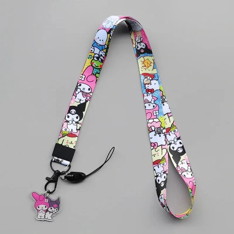 Nic's Electronics saniro characters06 / >40cm Cute Sanrio Characters Cosplay Accessories Cartoon Neck Strap Lanyard with Phone Strap and Card Holder