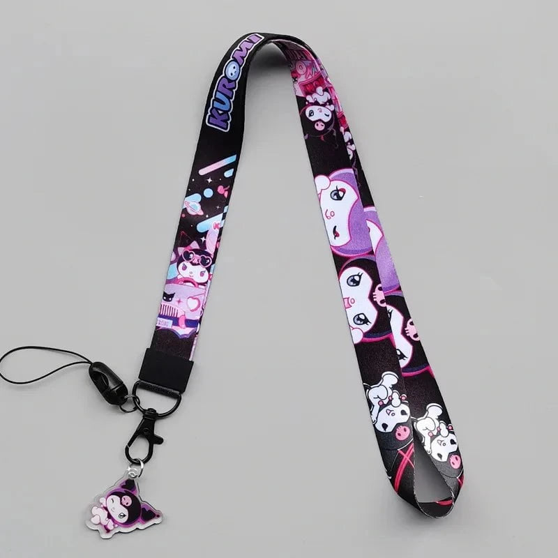 Nic's Electronics saniro characters13 / >40cm Cute Sanrio Characters Cosplay Accessories Cartoon Neck Strap Lanyard with Phone Strap and Card Holder