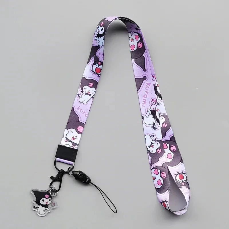 Nic's Electronics saniro characters14 / >40cm Cute Sanrio Characters Cosplay Accessories Cartoon Neck Strap Lanyard with Phone Strap and Card Holder