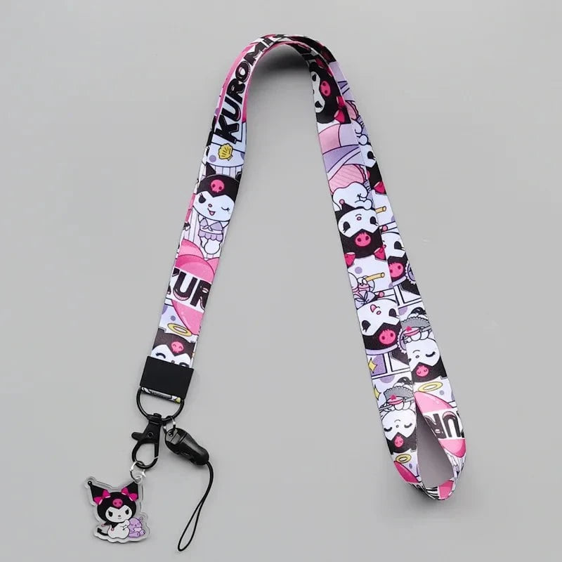 Nic's Electronics saniro characters15 / >40cm Cute Sanrio Characters Cosplay Accessories Cartoon Neck Strap Lanyard with Phone Strap and Card Holder
