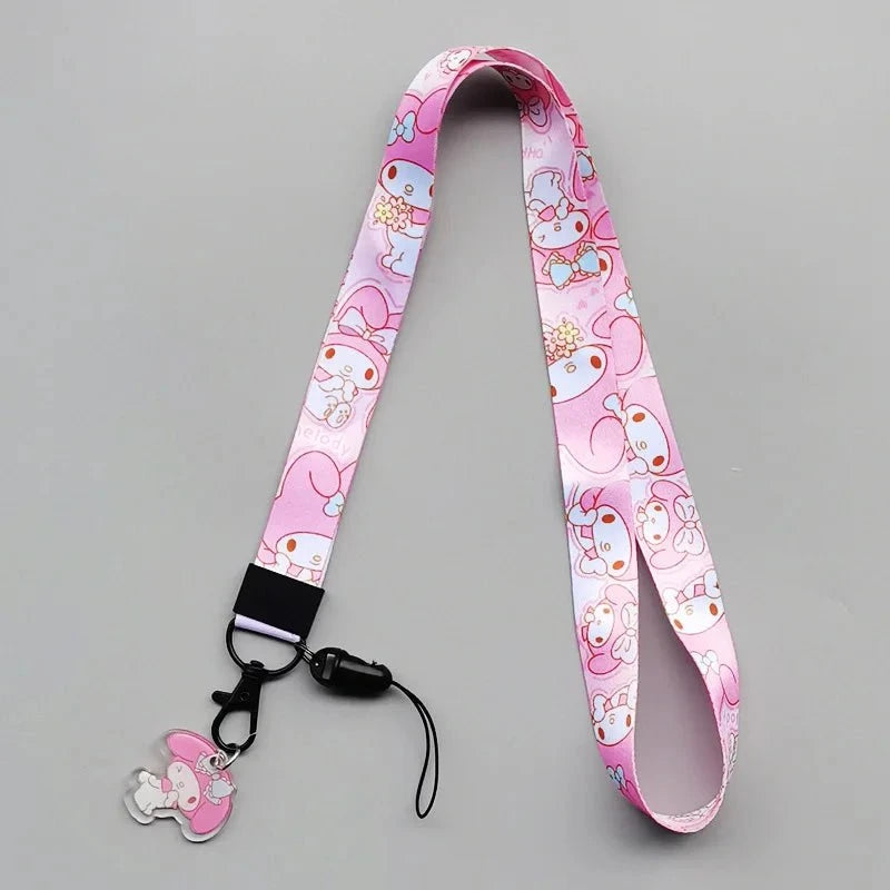 Nic's Electronics saniro characters16 / >40cm Cute Sanrio Characters Cosplay Accessories Cartoon Neck Strap Lanyard with Phone Strap and Card Holder