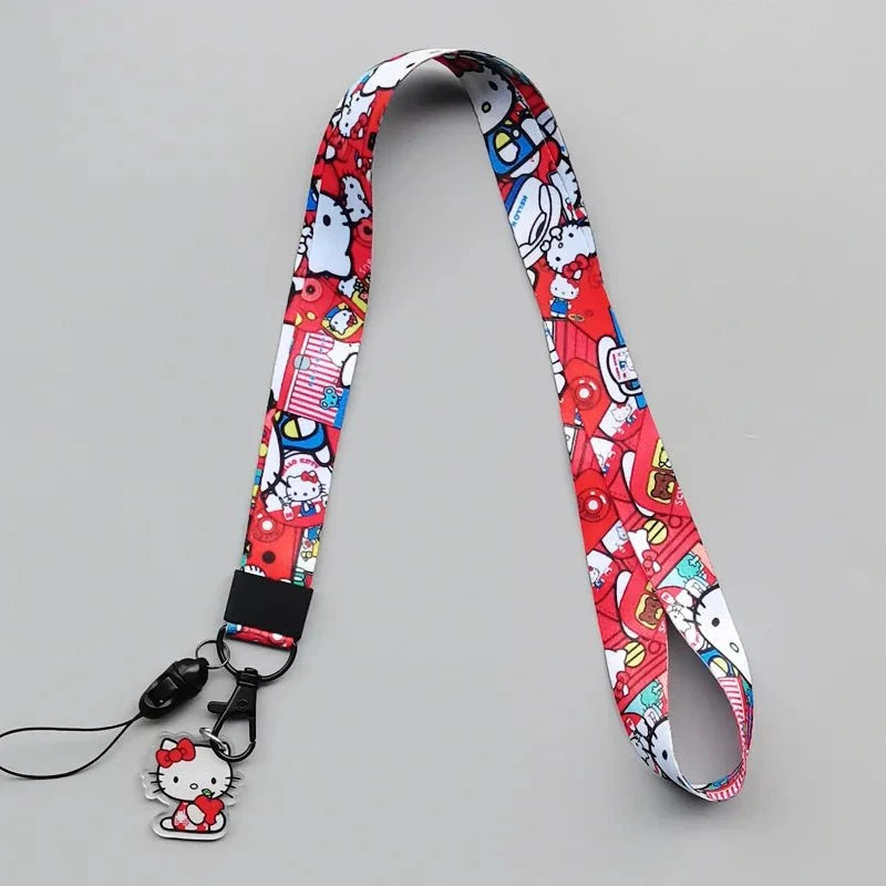 Nic's Electronics saniro characters17 / >40cm Cute Sanrio Characters Cosplay Accessories Cartoon Neck Strap Lanyard with Phone Strap and Card Holder