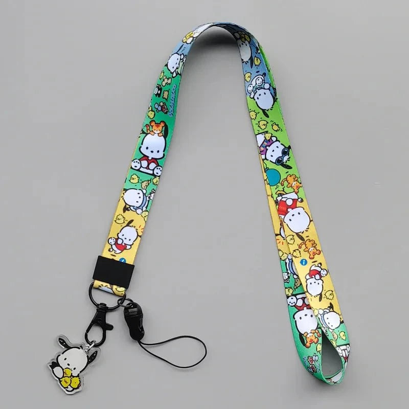 Nic's Electronics saniro characters19 / >40cm Cute Sanrio Characters Cosplay Accessories Cartoon Neck Strap Lanyard with Phone Strap and Card Holder