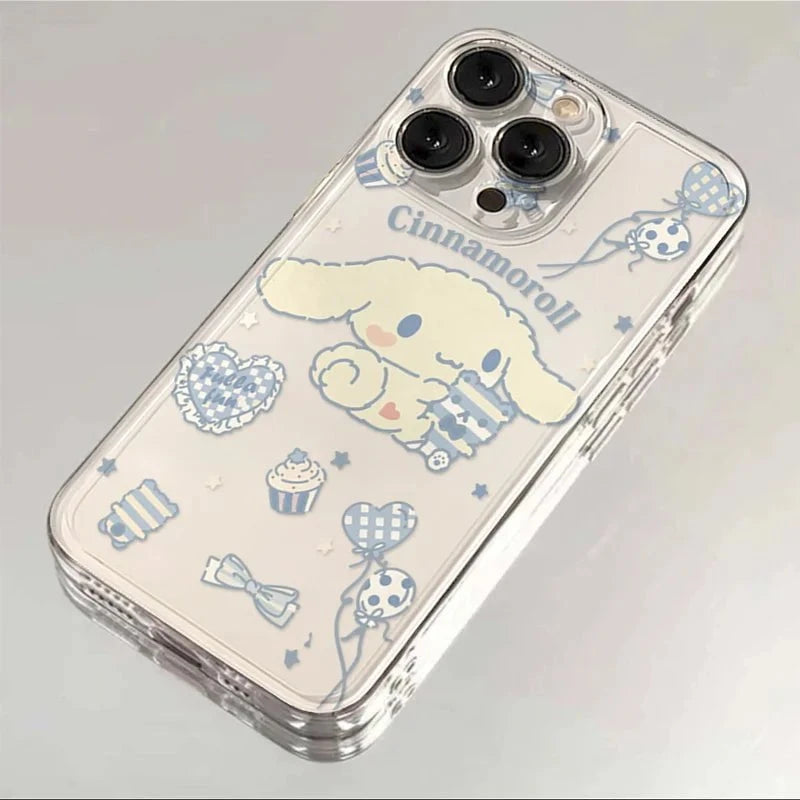 Nic's Electronics Sanrio Hello Kitty Cinnamoroll Phone Case For Iphone 15 14 13 12 11 Pro Max 7 8 Plus X XR XS Max Girl Gift Anti drop Phone Cases