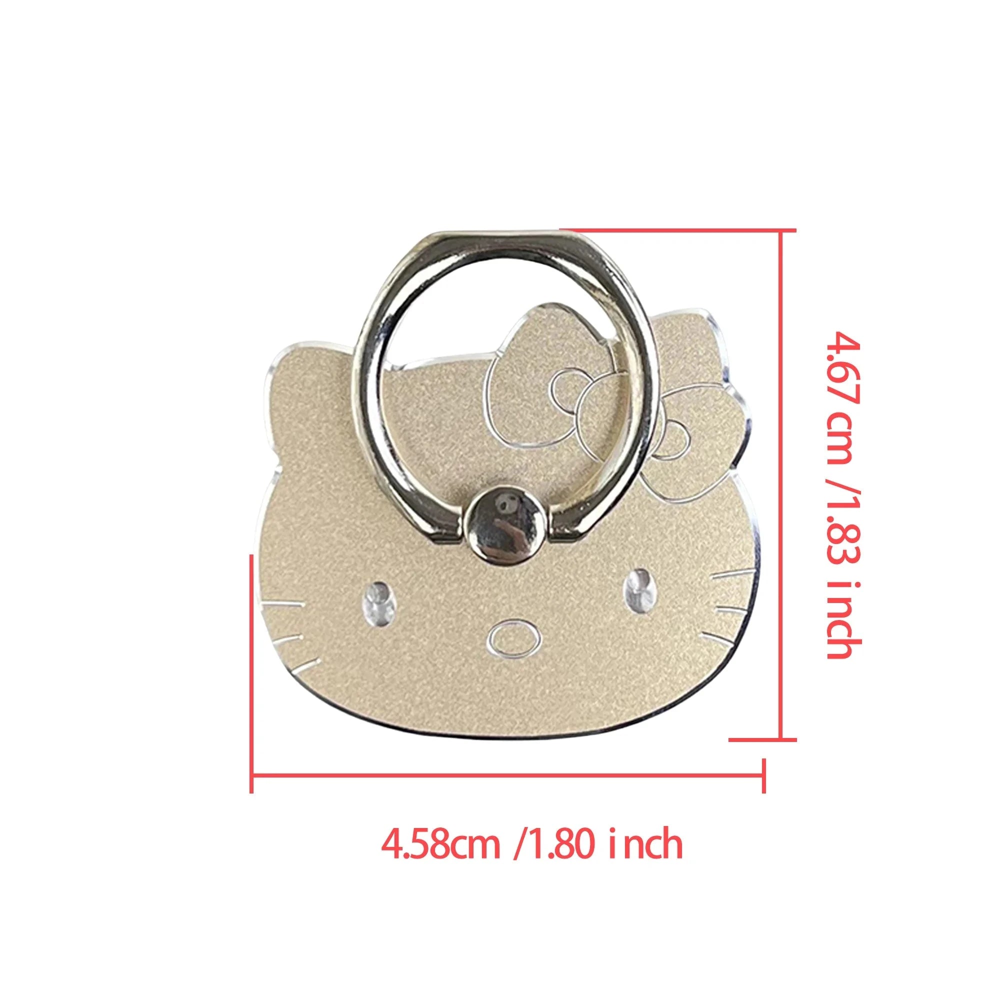 Nic's Electronics Sanrio Hello Kitty Mobile Phone Holder Stand Finger Ring Magnetic For Cute Cell Smart Rotatable Phone holder Mobile Accessories