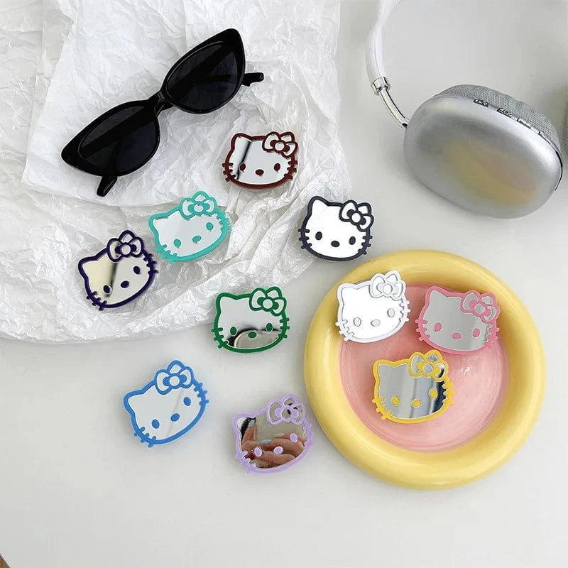 Nic's Electronics Sanrio Hello Kitty Phone Airbag Holder Mirror Colored Retractable Phone Stander Stretchable Desktop Holder Back Sticker Gifts