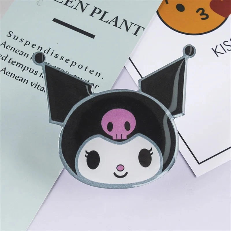 Nic's Electronics Sanrio Mobile Phone Bracket Cute Hello Kitty Kuromi Melody Telescopic Folding Paste Finger Buckle Iphone Accessories Gift