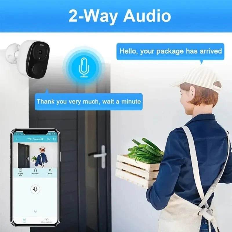 2K 3MP Wireless Outdoor Security Camera with Spotlight & Siren - Nic's Electronics
