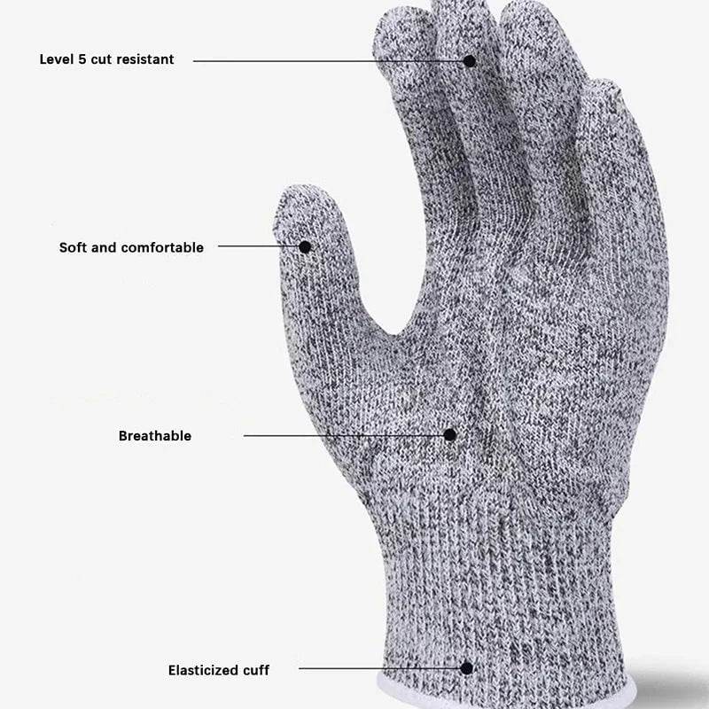 Cut-Resistant Work Gloves with Stainless Steel Mesh - Nic's Electronics