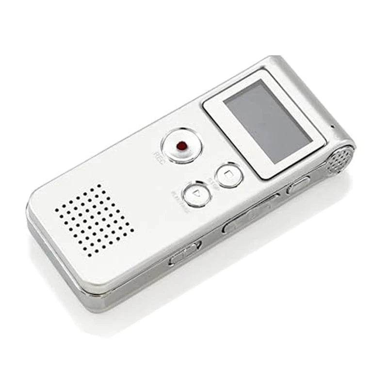 Silvery Mini Voice-Activated Digital Recorder with USB - Nic's Electronics