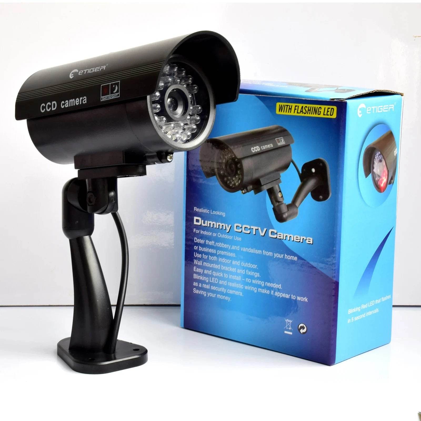 Smarsecur Fake Security Camera with Flashing LED Light - Nic's Electronics