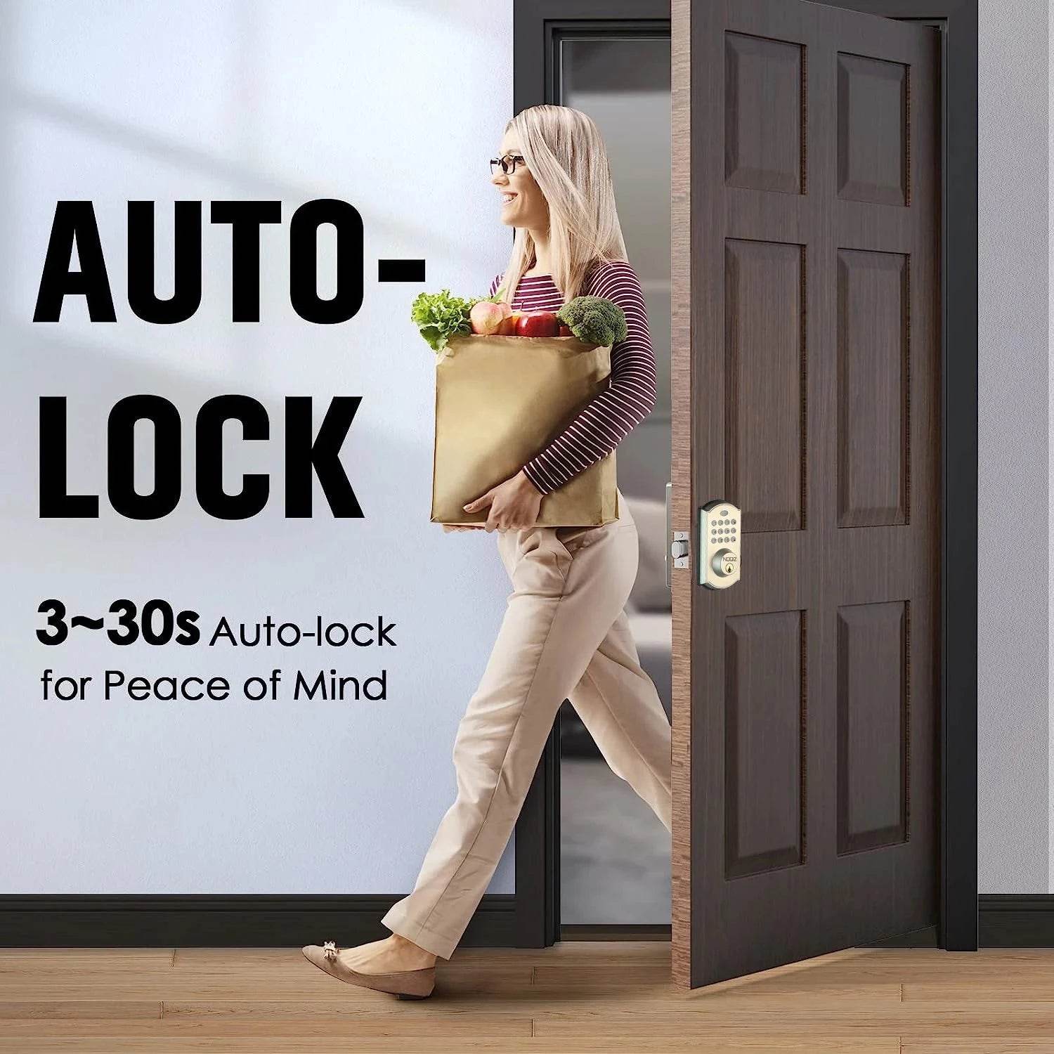 Keyless Entry Door Lock with Keypad & Auto-Lock - Nic's Electronics