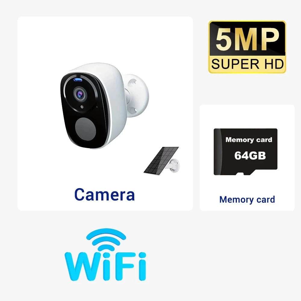 Wireless Outdoor Camera with 5MP and PIR Alarm - Nic's Electronics