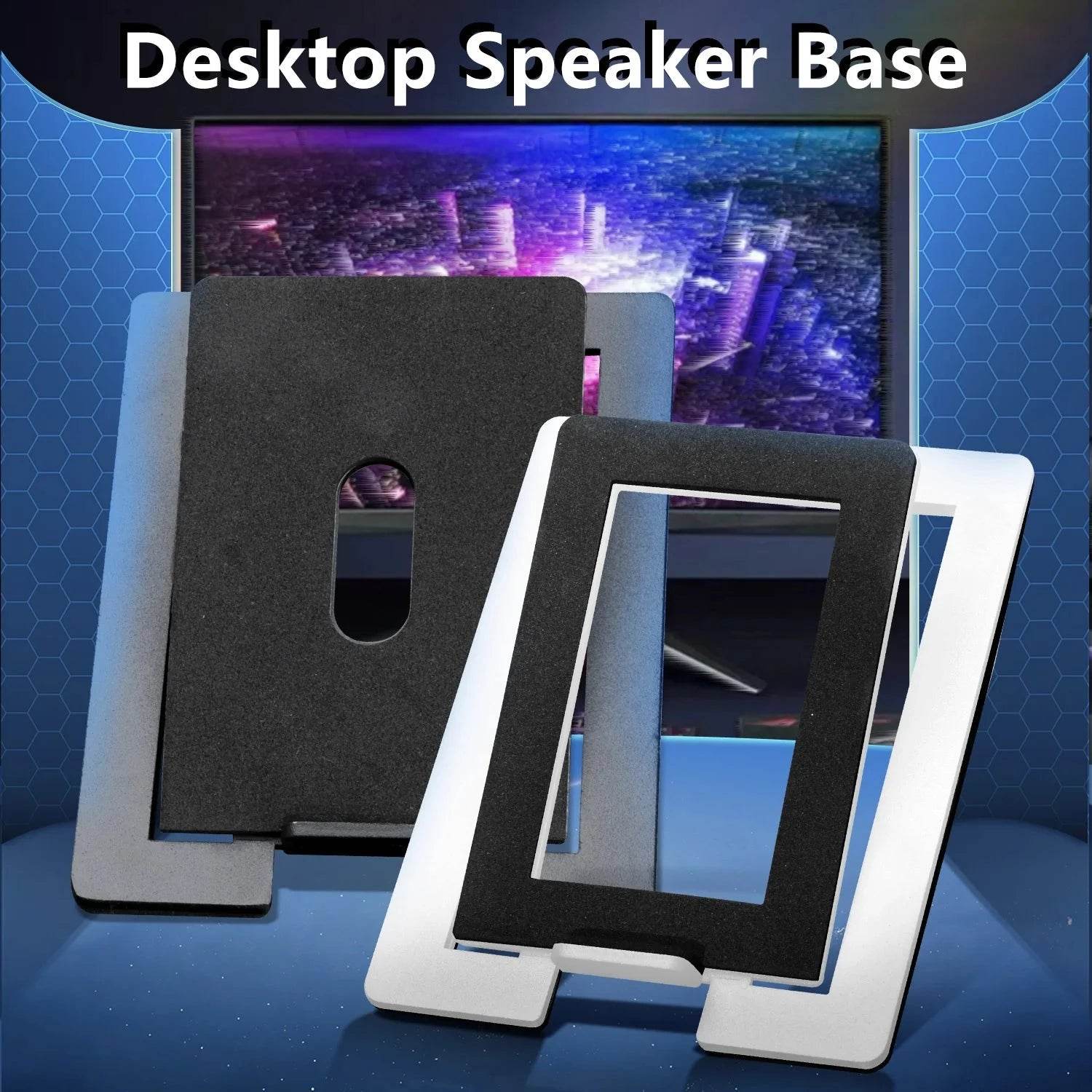 Carbon Steel Speaker Base Stand with Shock Absorption - Nic's Electronics