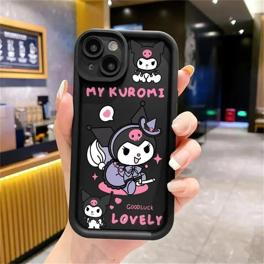 Nic's Electronics UUANA01 / for iPhone 16 Pro Sanrio Kuromi Cute Phone Case for iPhone 16 15 Pro Max 13 12 11 Pro 14ProMax 16Plus 12Pro Soft Cover