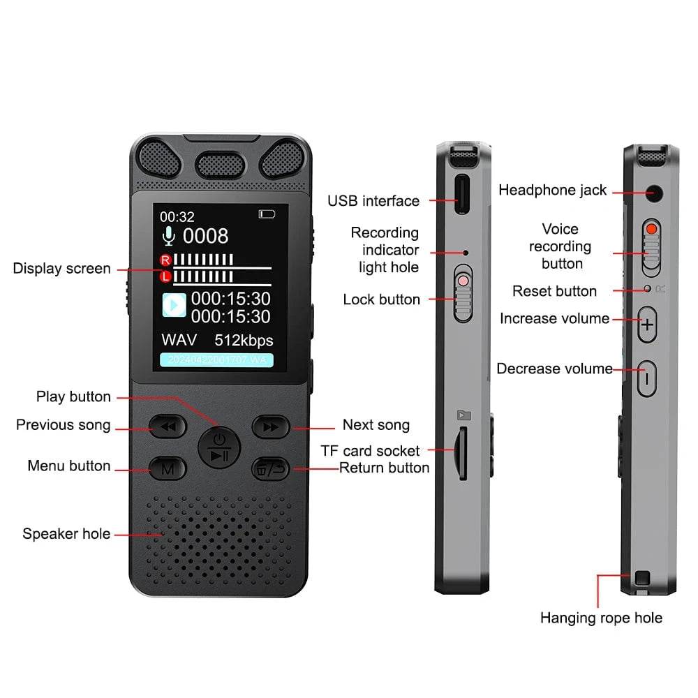 WAV Voice-Activated Dictaphone & MP3 Player - Nic's Electronics