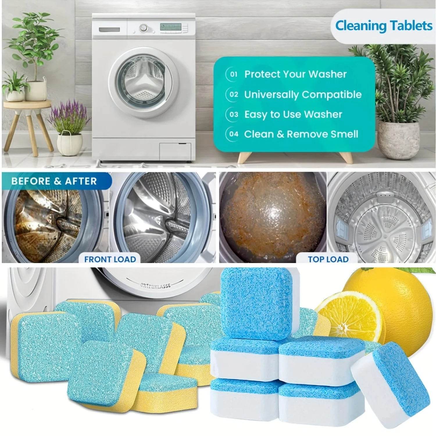 Washing Machine Cleaner Tablets for Deep Cleaning - Nic's Electronics