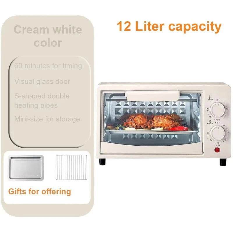 12L Mini Electric Oven for Baking & Roasting - Nic's Electronics