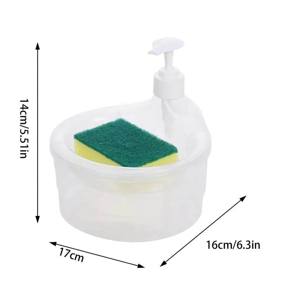 2-in-1 Dish Soap Dispenser with Sponge Holder - Nic's Electronics