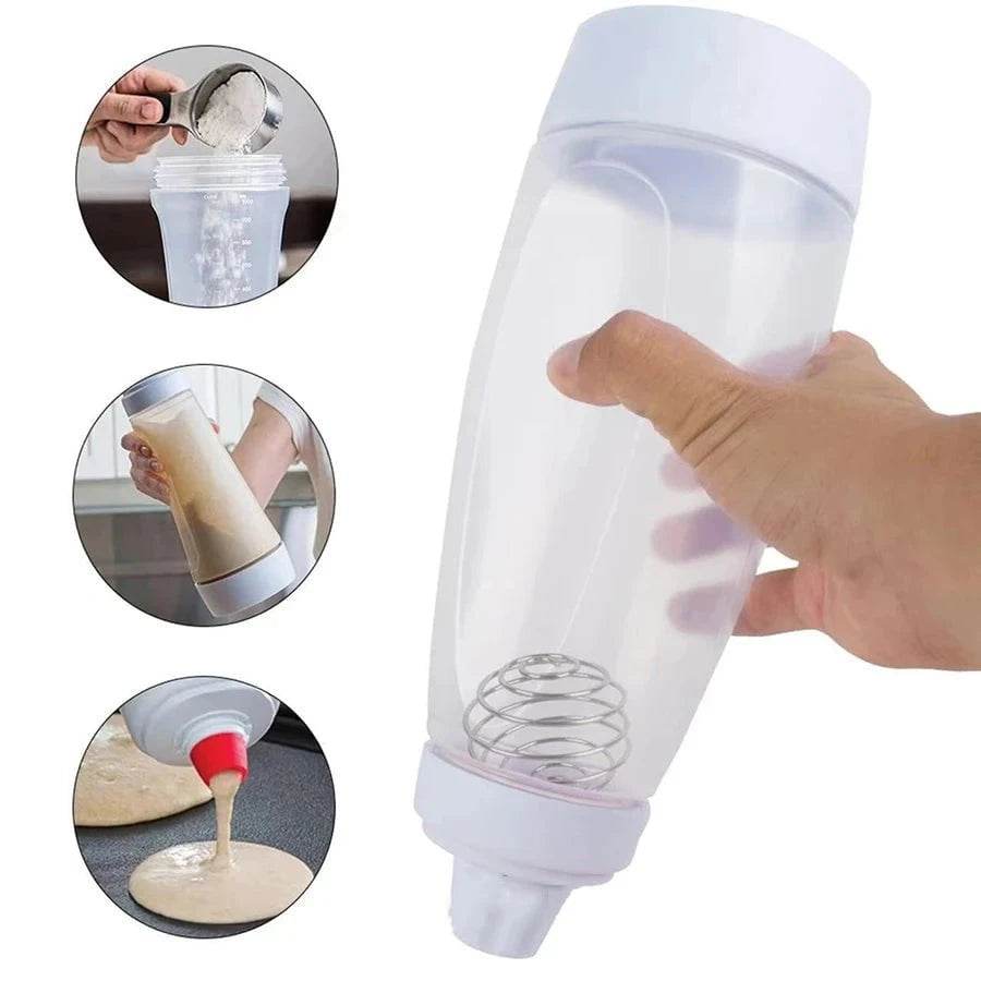 Pancake Batter Mixer Bottle with Blender Ball - Nic's Electronics