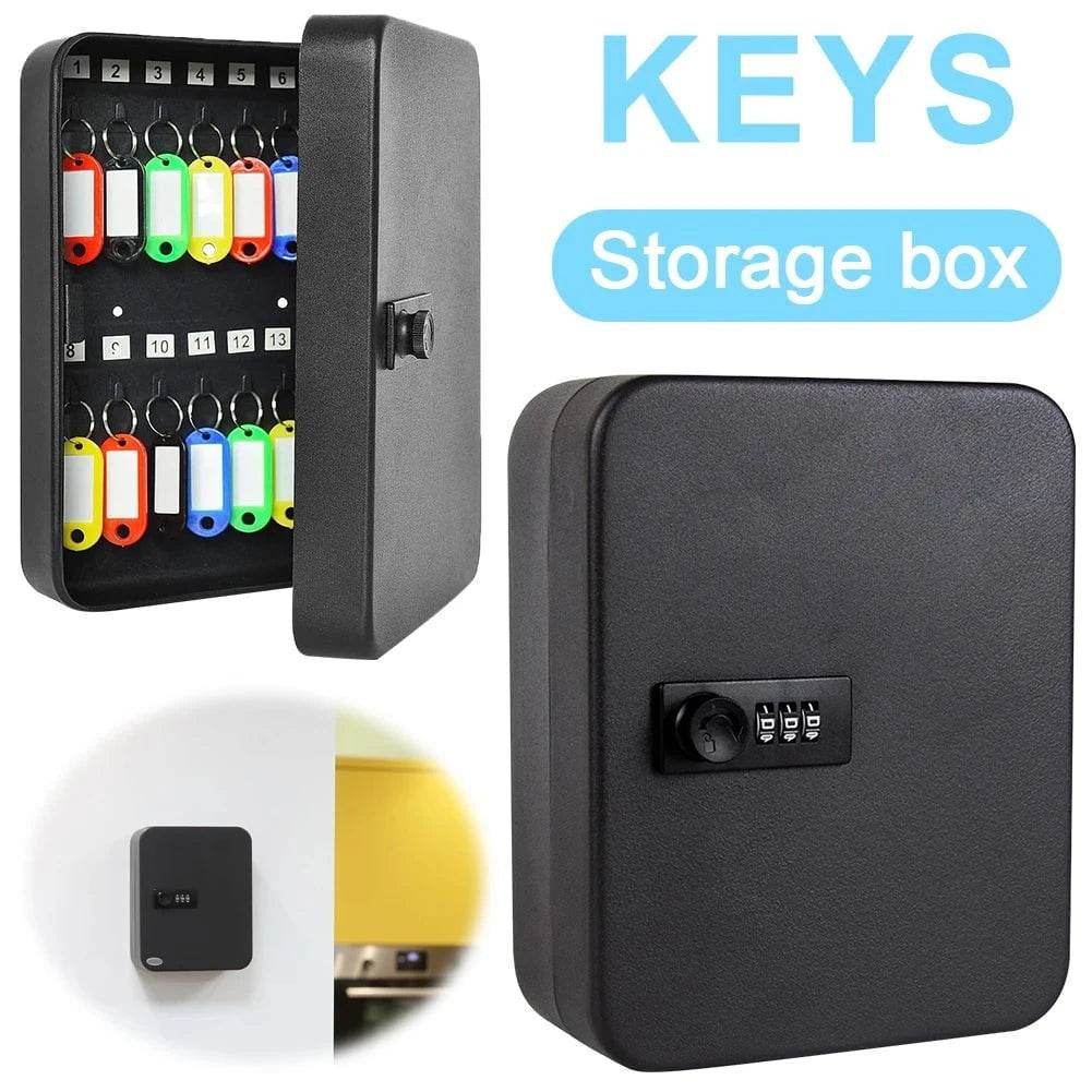 Key Storage Lock Box with 20 Hooks & Combination Lock - Nic's Electronics