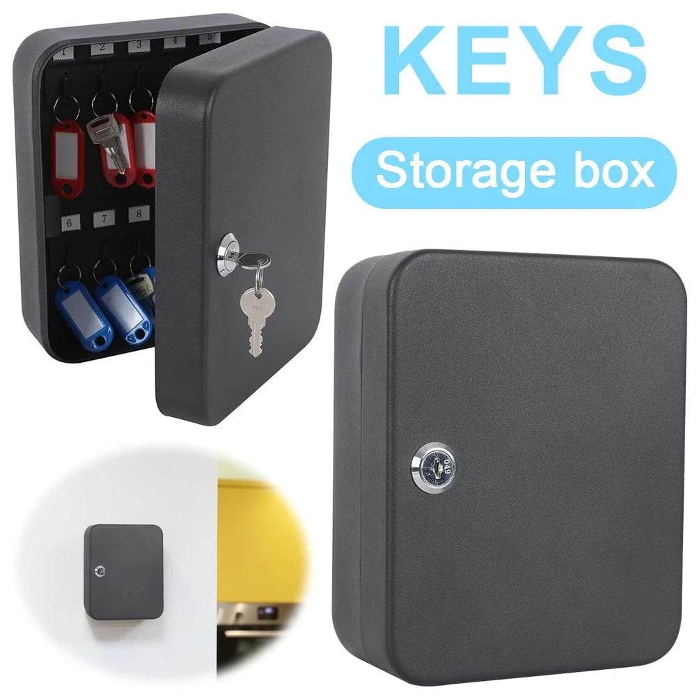 Key Storage Lock Box with 20 Hooks & Combination Lock - Nic's Electronics