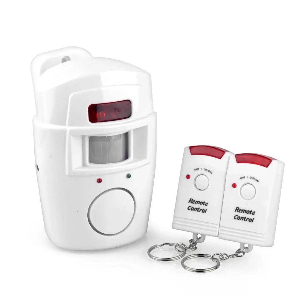Wireless PIR Motion Sensor Alarm with 2 Remotes & 105dB Siren - Nic's Electronics