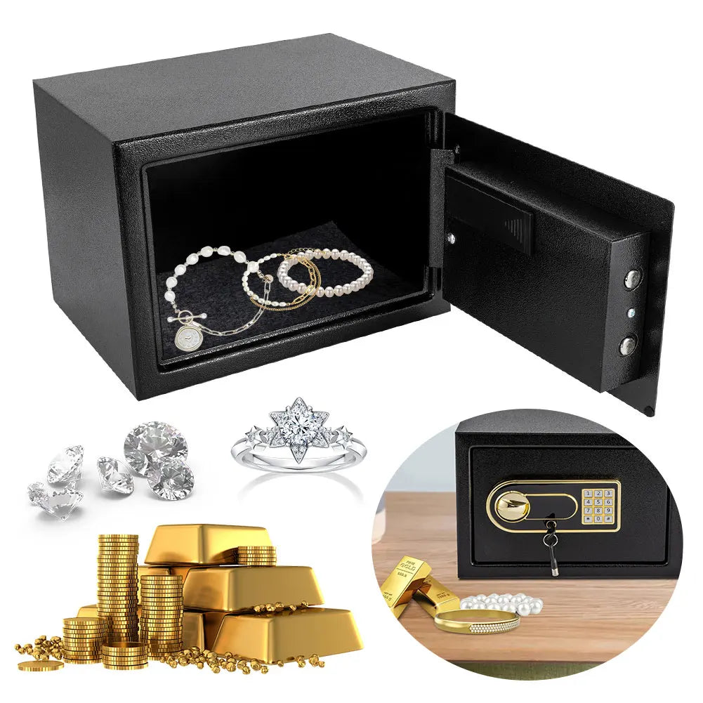 Safe Deposit Box Anti-Theft Password Security Box Security Locked Cabinet for Home Office Hotel Business
