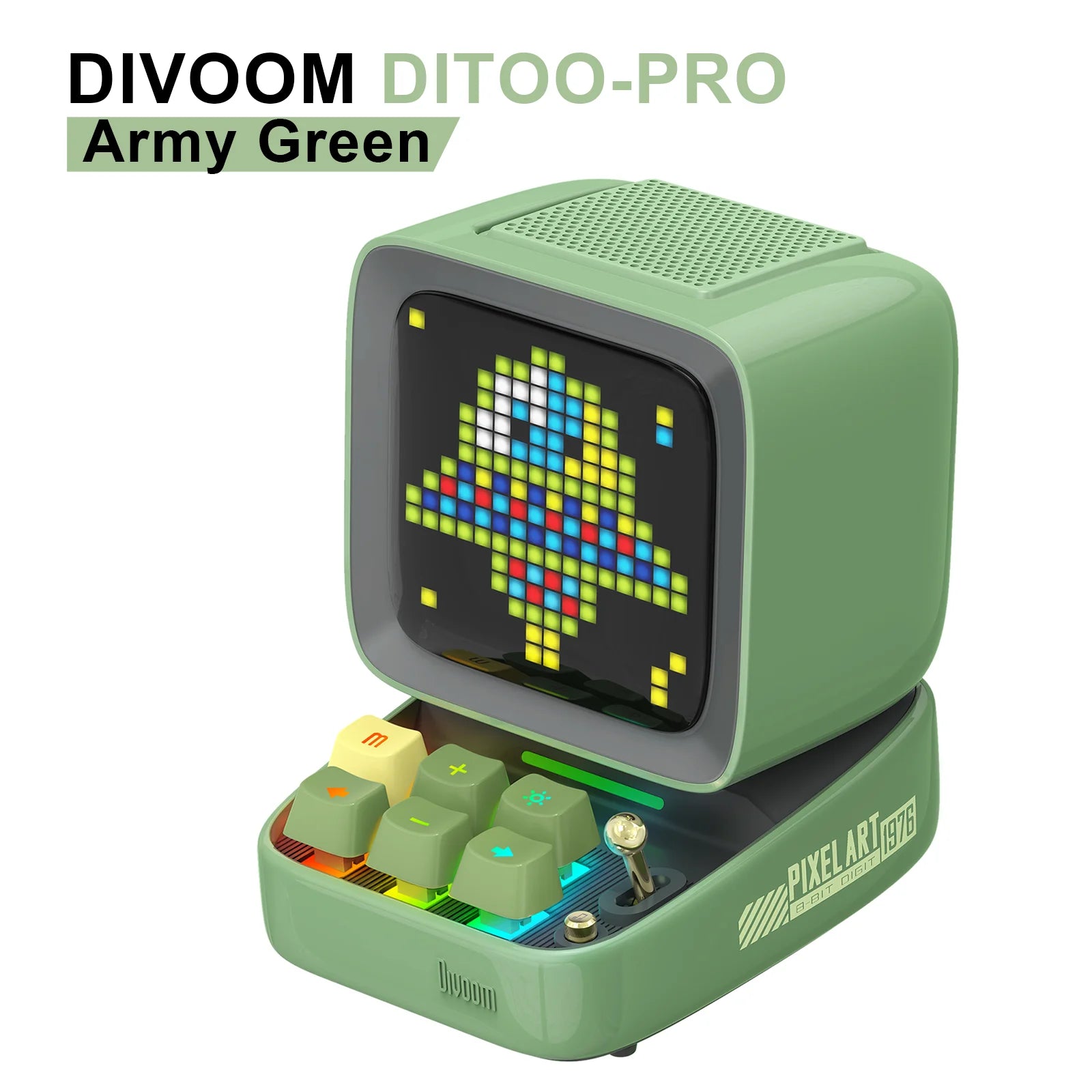 Divoom Ditoo-Pro  Pixel Art Bluetooth Portable black Speaker Alarm Clock DIY LED Display Board Cute Gift Home Light Decoration
