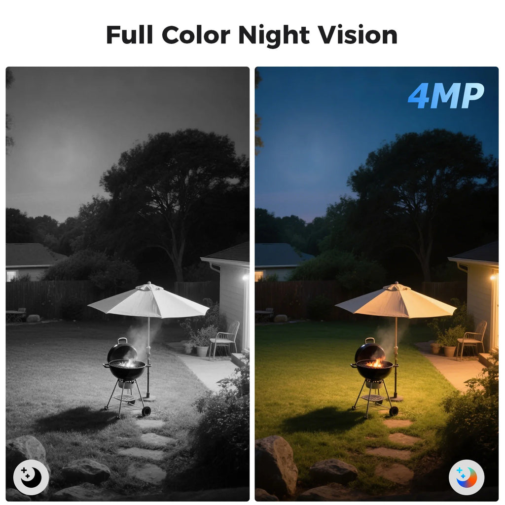 Hiseeu 10CH NVR 4MP WiFi Solar IP Camera Security System Kit Night Vision Human Detection P2P Two-Way Audio CCTV Camera Set